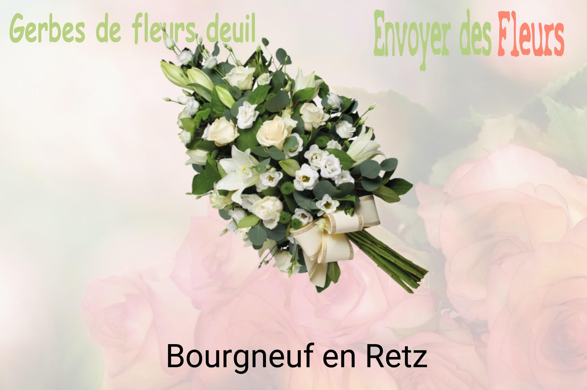 Gerbe de fleurs de deuil livrée à Bourgneuf-en-Retz